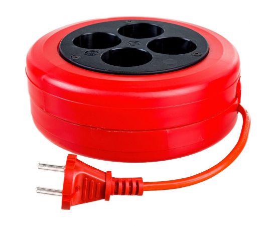 Удлинитель-рулетка EKF 4x10м, без заземления, ПВС 2x0,75, 10А/2,3кВт, PROxima SQ UBR-6-257-4-10 – изображение 4