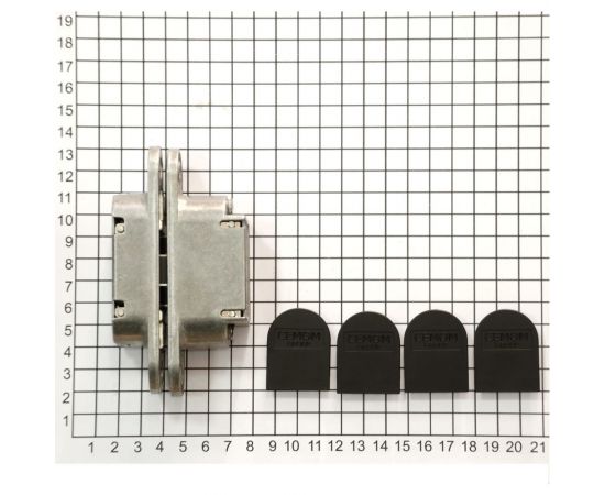 Скрытая петля CEMOM MOATTI ESTETIC 80/A 3D черная, регулируемая, вес полотна 80кг, 29x111,5мм 51521 – изображение 4