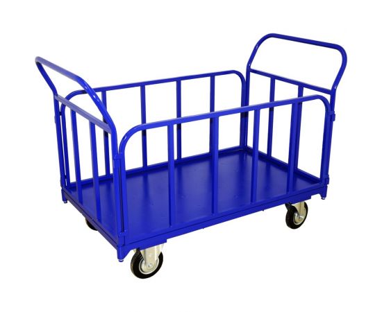 Платформенная тележка с трубчатыми бортами RUSKLAD ТБ 4, 600x1200 мм, d160 мм ТБ 4 160 – изображение 4