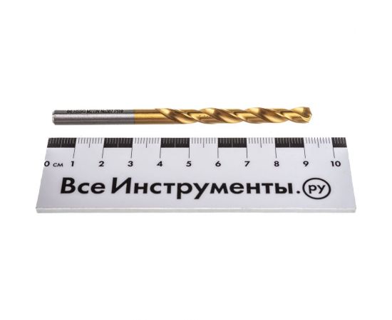 Сверло по металлу Профоснастка 6 мм HSS M2 TIN/135 DIN 338, 10 шт., №387 30202067 – изображение 4
