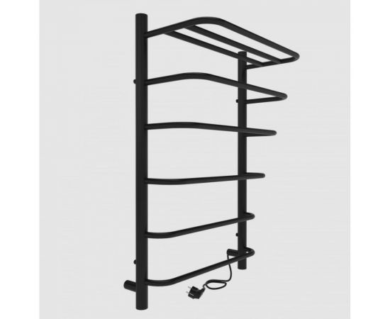Полотенцесушитель INDIGO Hit (electro) 80/50 (скрытый монтаж, универсальное подключение R/L, черный муар) LHE80-50BRR – изображение 5