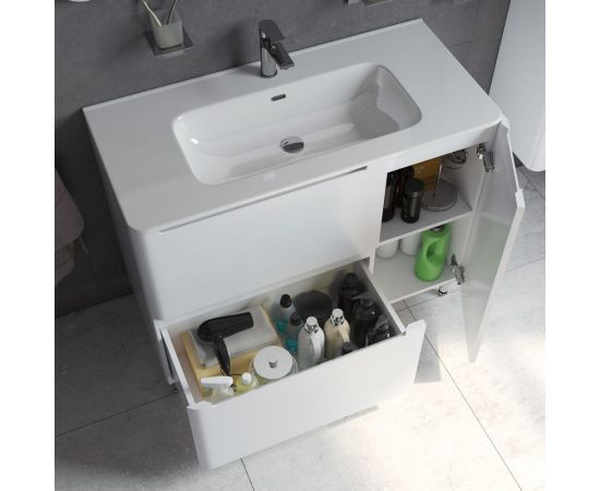 Тумба с умывальником IDDIS Edifice напольная, 100 см, белая EDI10WFi95K – изображение 9