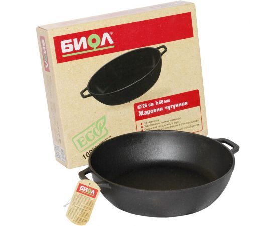 Чугунная жаровня Tima 260 c 2-мя ручками без крышки 03261 