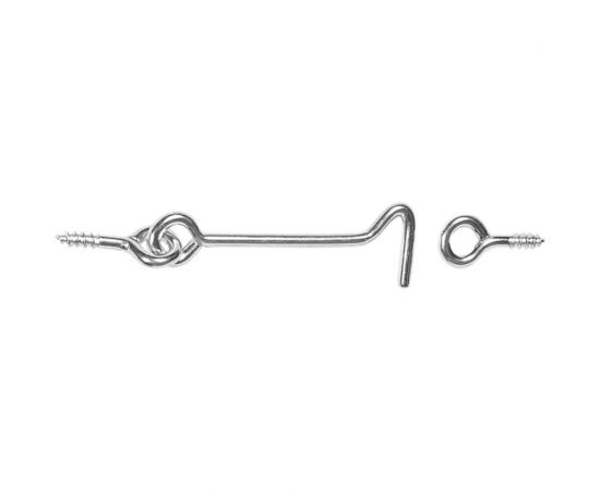 Накидной крючок с осью VORMANN 100 мм, d 4,0 мм, оцинкованный 00082 100 Z 