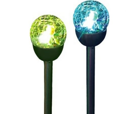 Светильник на солнечной батарее КОСМОС стеклянный шар на ножке 2 штуки в упаковке KOC_SOL201L 