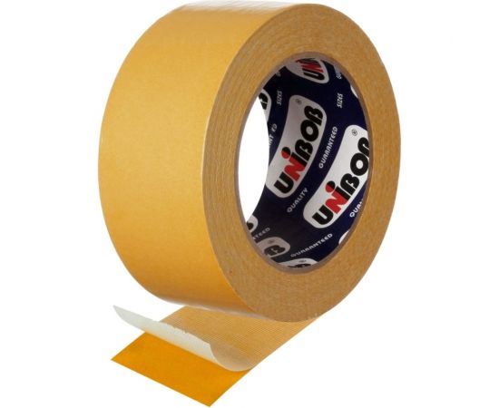 Двухсторонняя клейкая лента UNIBOB тканевая 25 мм х 25 м 211742 