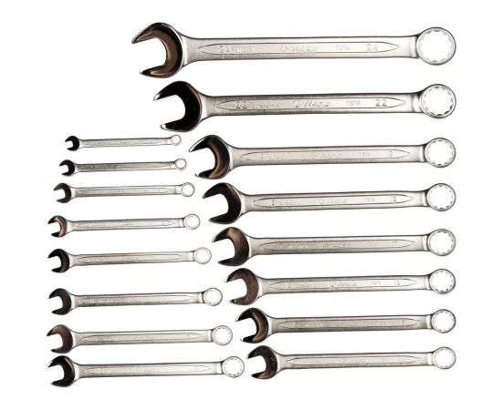 Комплект комбинированных ключей 6-24мм 16шт Hans 16616MI 