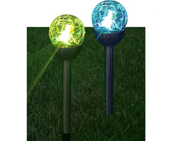 Светильник на солнечной батарее КОСМОС стеклянный шар на ножке 2 штуки в упаковке KOC_SOL201L – изображение 2