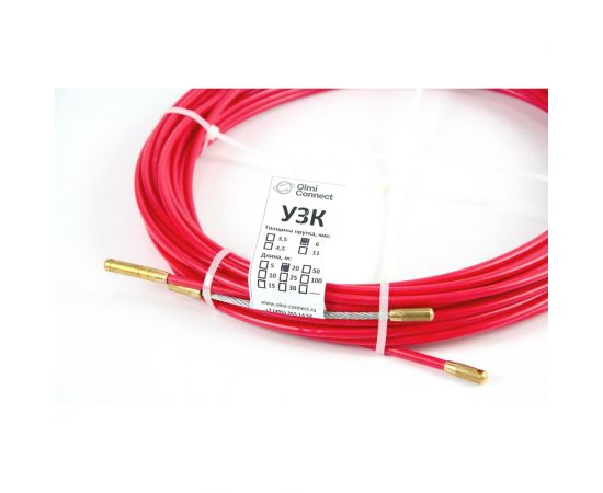 Протяжка для кабеля мини OlmiOn УЗК d=6 мм L=15 м в бухте, красный СП-Б-6/15 – изображение 2