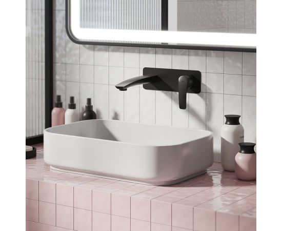 Встраиваемый смеситель для умывальника IDDIS Ray черный матовый RAYBL00i65 – изображение 2