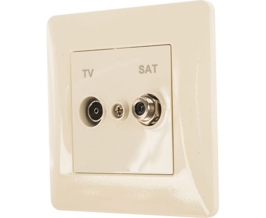 Розетка TV+SAT GUSI ELECTRIC Ugra, оконечная, СУ, бежевая С11TS1-003-СБ – изображение 2