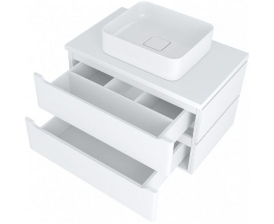 Тумба для ванной MIXLINE ""ВИКТОРИЯ-80"" Софт белый, под умывальник Джой-46/ум.Триумф-56/Ringo-53 ПВХ 547205 – изображение 2