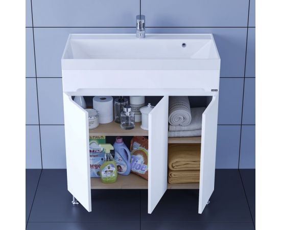 Напольная тумба СаНта Лондон 80 3 дверки, под умывальник Classic 80 224018 – изображение 2