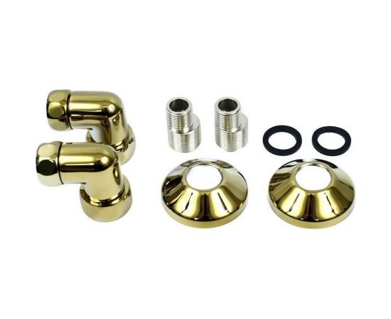 Полотенцесушитель ДВИН F primo 80/50 1"-3/4"-1/2" Универсальный К3 Золотой хром 72085103 – изображение 3