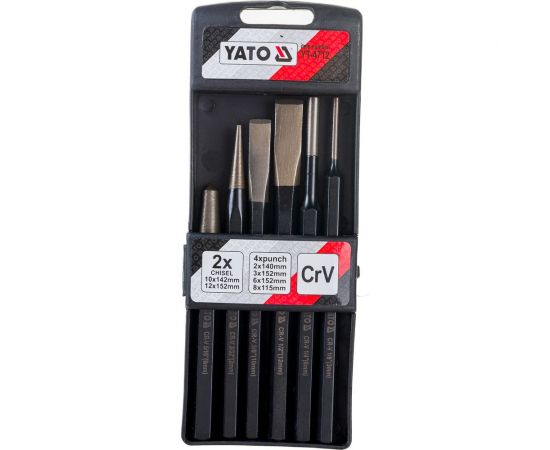 Набор зубил, пробойников и керн YATO 6пр YT-4712 – изображение 3