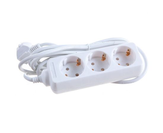 Бытовой удлинитель General Lighting Systems 3-местый, пластик 10А GES-10-3x075-3-5m 470020 – изображение 3