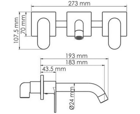 Смеситель для умывальника WasserKRAFT латунь Elbe 7445 – изображение 3