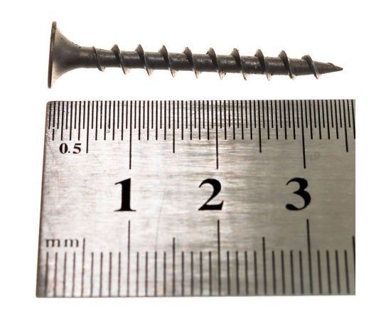 Саморез по дереву для ГКЛ Метизный двор 3,5x35, крупная резьба, оксидированный, 500 шт. 4607159062475 – изображение 4