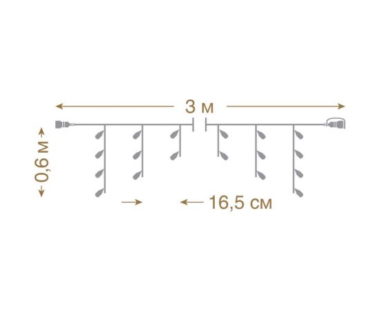 Электрогирлянда-конструктор VEGAS Бахрома 24V, 72 разноцветных LED ламп 55089 – изображение 4