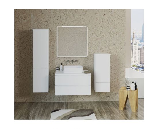 Тумба для ванной MIXLINE ""ВИКТОРИЯ-80"" Софт белый, под умывальник Джой-46/ум.Триумф-56/Ringo-53 ПВХ 547205 – изображение 4