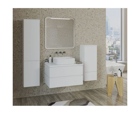 Тумба для ванной MIXLINE ""ВИКТОРИЯ-80"" Софт белый, под умывальник Джой-46/ум.Триумф-56/Ringo-53 ПВХ 547205 – изображение 5