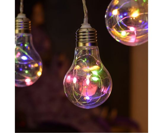 Электрогирлянда VEGAS 4,5V Ретро лампы 60 разноцветных мигающих RGB LED ламп, 55133 – изображение 5