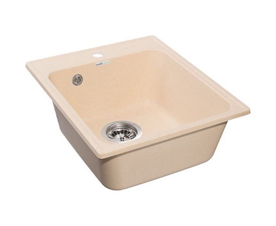 Мойка GranFest QUARZ 1-чаша, 420х480 бежевый 17 бежевый 