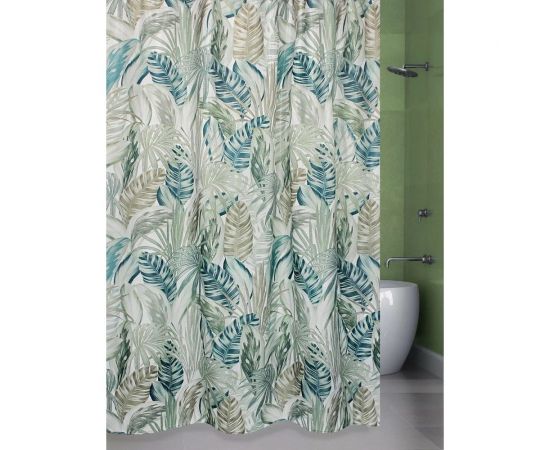Штора для ванной комнаты Bath Plus 180х200 Banana Leaf green ch21284 