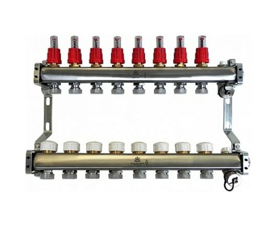 Коллекторный блок для теплого пола 1x3/4EU отв.-8 Gekon GK 72108 