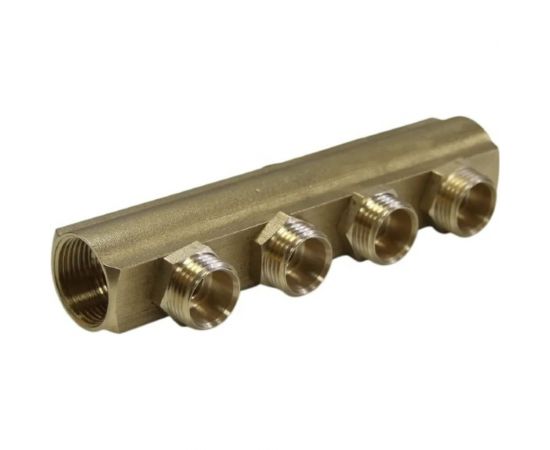 Коллектор ДТРД ВР 3/4 на 4 выхода НР 1/2, межосевое 35 мм 6106 
