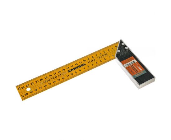 Столярный металлический угольник желтый, 250 мм SANTOOL 050401-250 