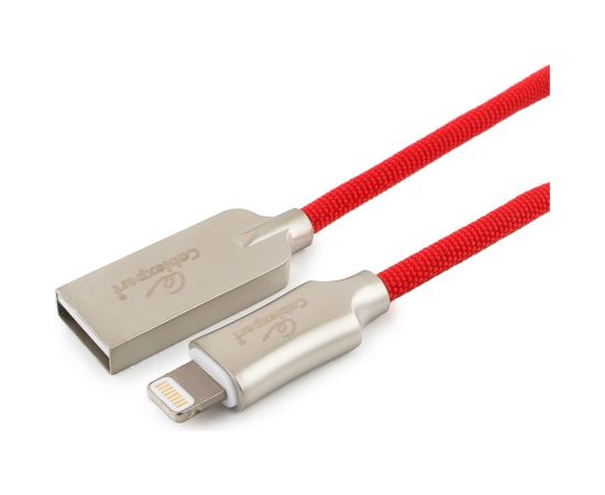 Кабель Cablexpert USB для Apple, MFI, AM/Lightning, длина 1м, красный CC-P-APUSB02R-1M 