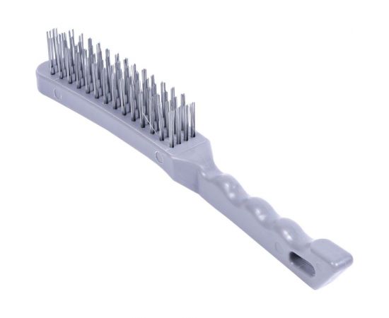 Металлическая 4-рядная щетка с пластиковой ручкой АвтоDело 44014 15471 