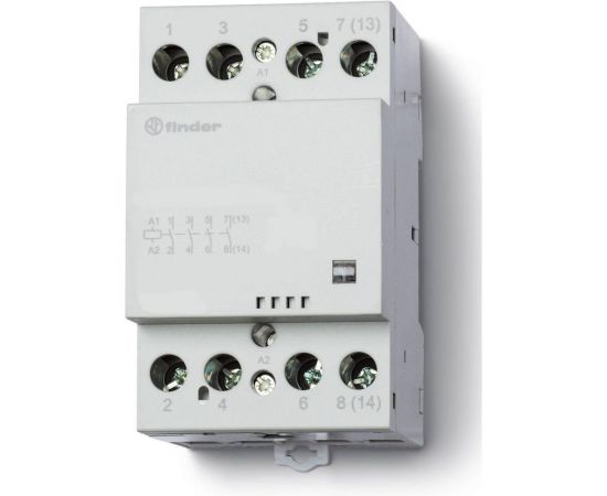 Модульный контактор Finder 4НО, контакта 40А, = 230В AC/DC, - AgSnO2, 224402304310 