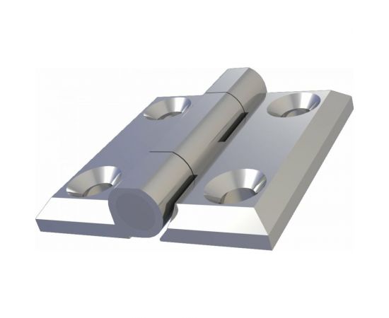 Накладная петля ТРИЗАМ ПН5050.1.2.4 (50х50 мм; металл; хром; 180 градусов; 4 отверстия М6) TRZ0094 