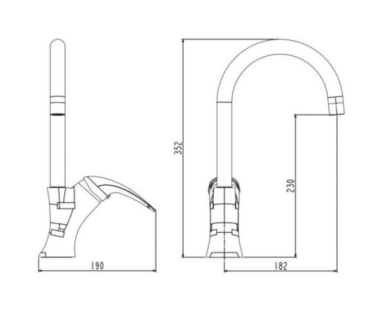 Смеситель для кухни ESKO Tokyo латунный, с высоким поворотным изливом 360 градусов, хром, Чехия TK519 – изображение 2