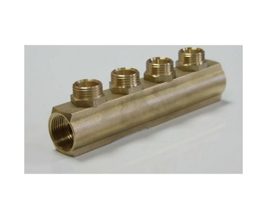 Коллектор ДТРД ВР 3/4 на 4 выхода НР 1/2, межосевое 35 мм 6106 – изображение 2