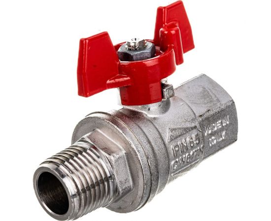 Усиленный шаровой кран RuB BRESСIA (S.33), 1/2"" DN15 PN65, ВР-НР бабочка S33D26 – изображение 2