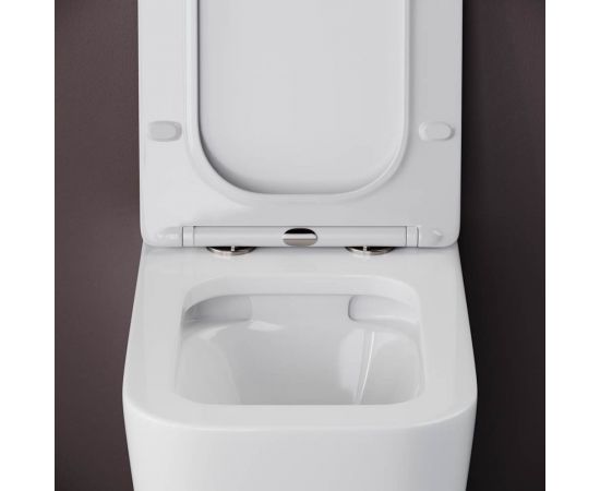 Подвесной унитаз Ceramica Nova CUBIC Rimless, с крепежом, с сиденьем-крышкой с микролифтом CN1806 – изображение 2