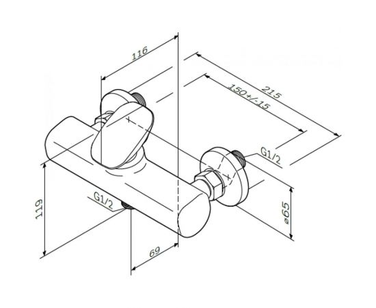 Смеситель для душа AM.PM Spirit V2.0 хром F70A20000 – изображение 2