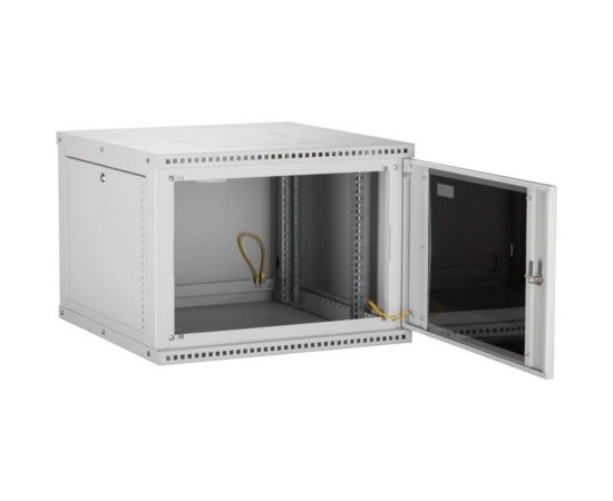 Настенный разборный шкаф TLK 19, 12U, стеклянная дверь, серый TWI-126060-R-G-GY – изображение 2