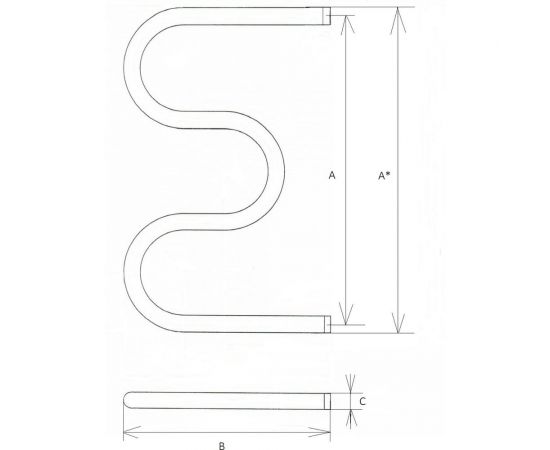 Полотенцесушитель Двин M 60/70 1" Без полки Водяной К0 10167008 – изображение 2