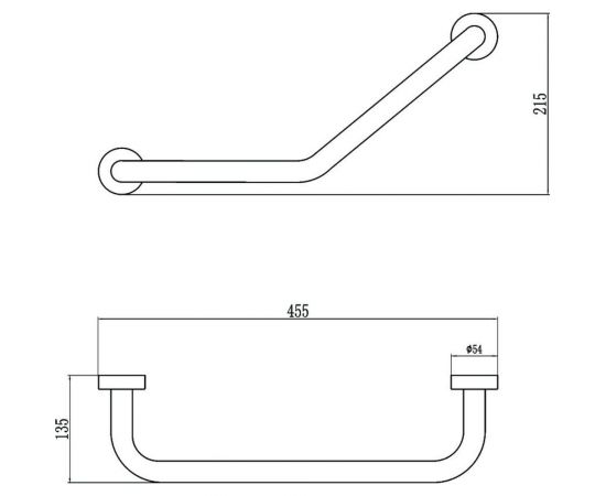 Поручень Savol хром, 30 см S-010300 23351 – изображение 2