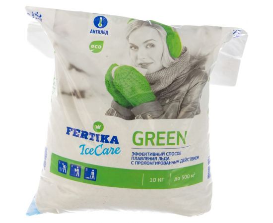 Противогололедный реагент Fertika Icecare Green 10 кг 4620005611023 – изображение 2