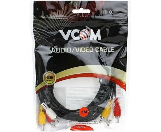 Соединительный кабель VCOM 3xRCA /M/ - 3xRCA /M/, 3m VAV7150-3M – изображение 3