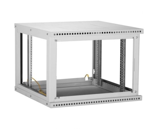 Настенный разборный шкаф TLK 19, 12U, стеклянная дверь, серый TWI-126060-R-G-GY – изображение 3