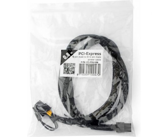 Кабель питания Cablexpert PCI-Express 6-пин на 6+2 пин, 0.8 м CC-PSU-86 – изображение 3