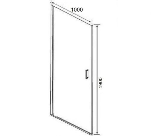Распашная душевая дверь Orange E05-100tcr – изображение 4