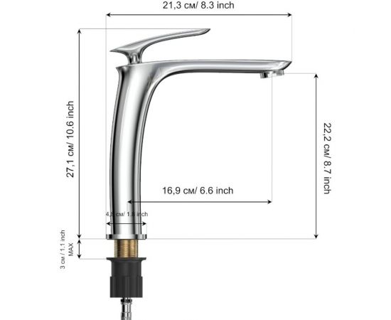 Смеситель для раковины TOKITO TOK-FUJ-1012 – изображение 7