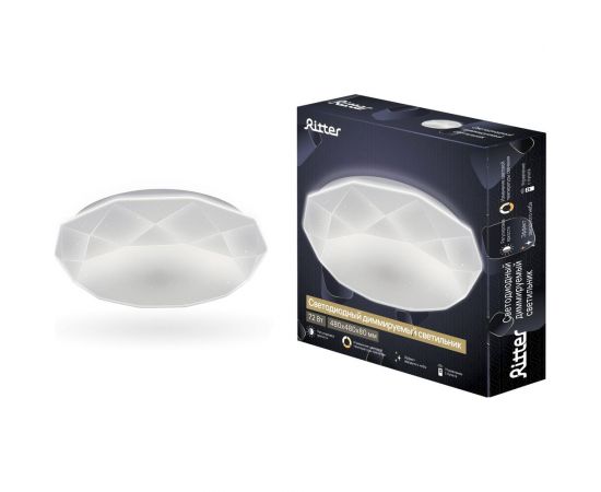 Диммируемый LED светильник RITTER с ДУ BRILLIANCE 72Вт, 3000-6000К, 5760Лм, 52209 6 – изображение 8